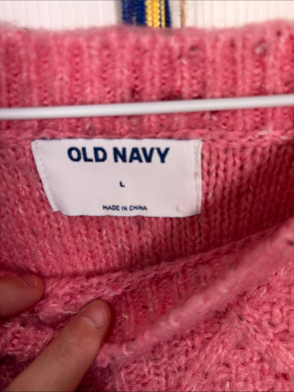 Old Navy Pink Cable & Bobble Knit Crewneck Sweater - Picture 2 of 4